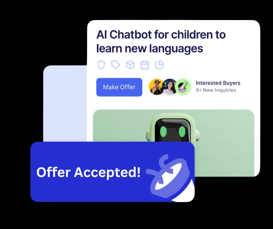 Sample patent listing showing a summary of features PatentFlip offers.